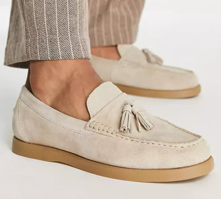Men's Slip On Loafers with Tassel Detail & Moc Toe | Casual