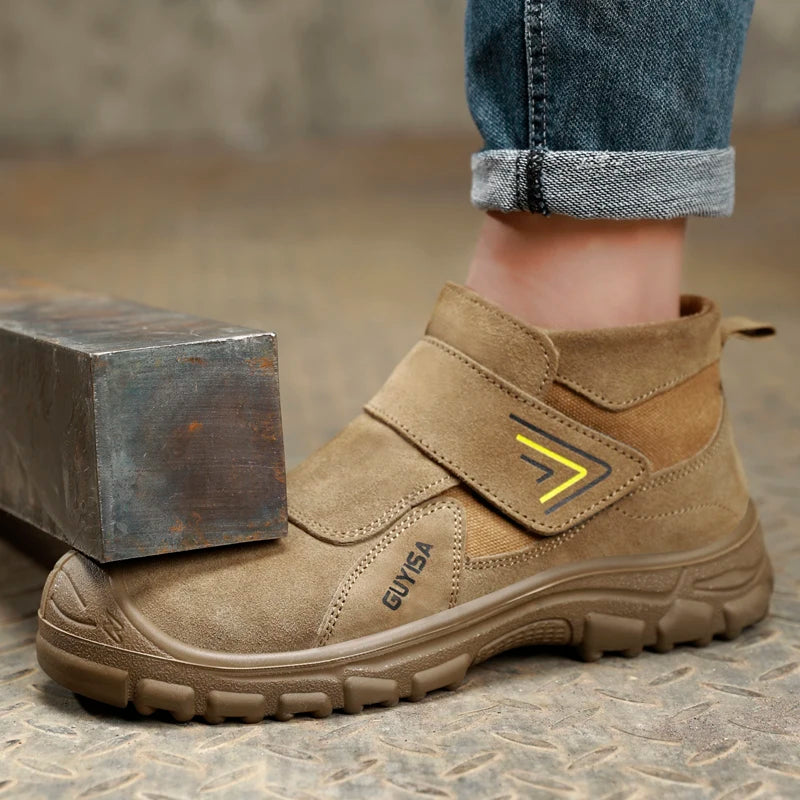 Men's Steel Cap Boots Velcro Strap | Work
