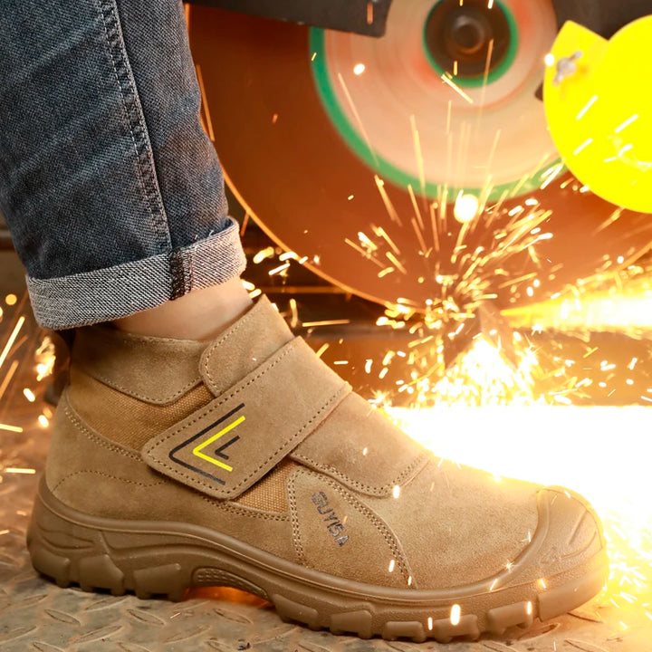 Men's Steel Cap Boots Velcro Strap | Work