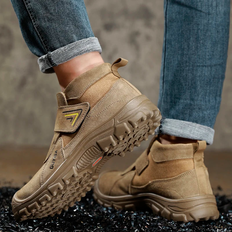 Men's Steel Cap Boots Velcro Strap | Work