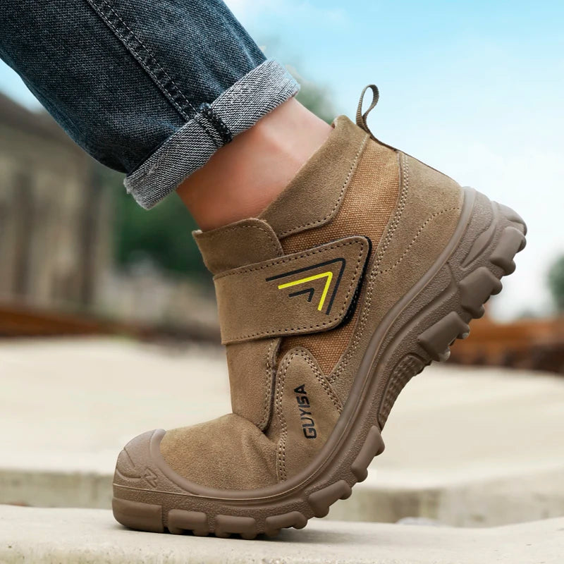 Men's Steel Cap Boots Velcro Strap | Work
