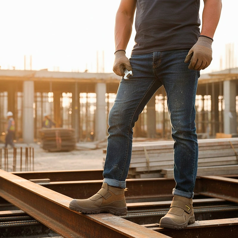Men's Steel Cap Boots Velcro Strap | Work