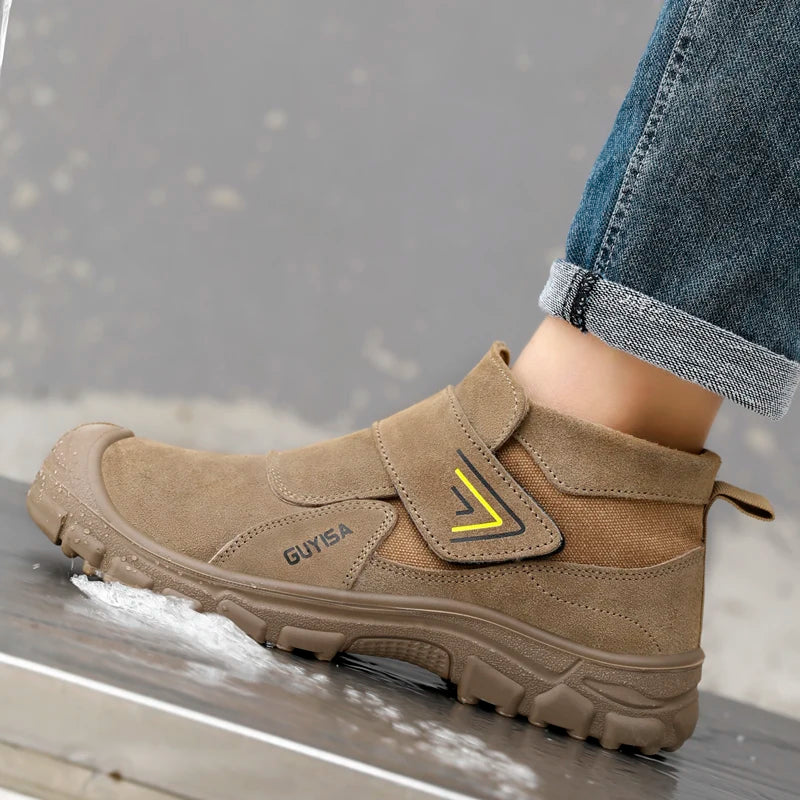 Men's Steel Cap Boots Velcro Strap | Work