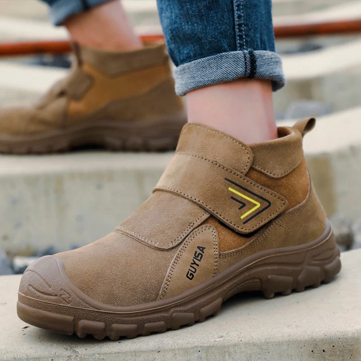 Men's Steel Cap Boots Velcro Strap | Work