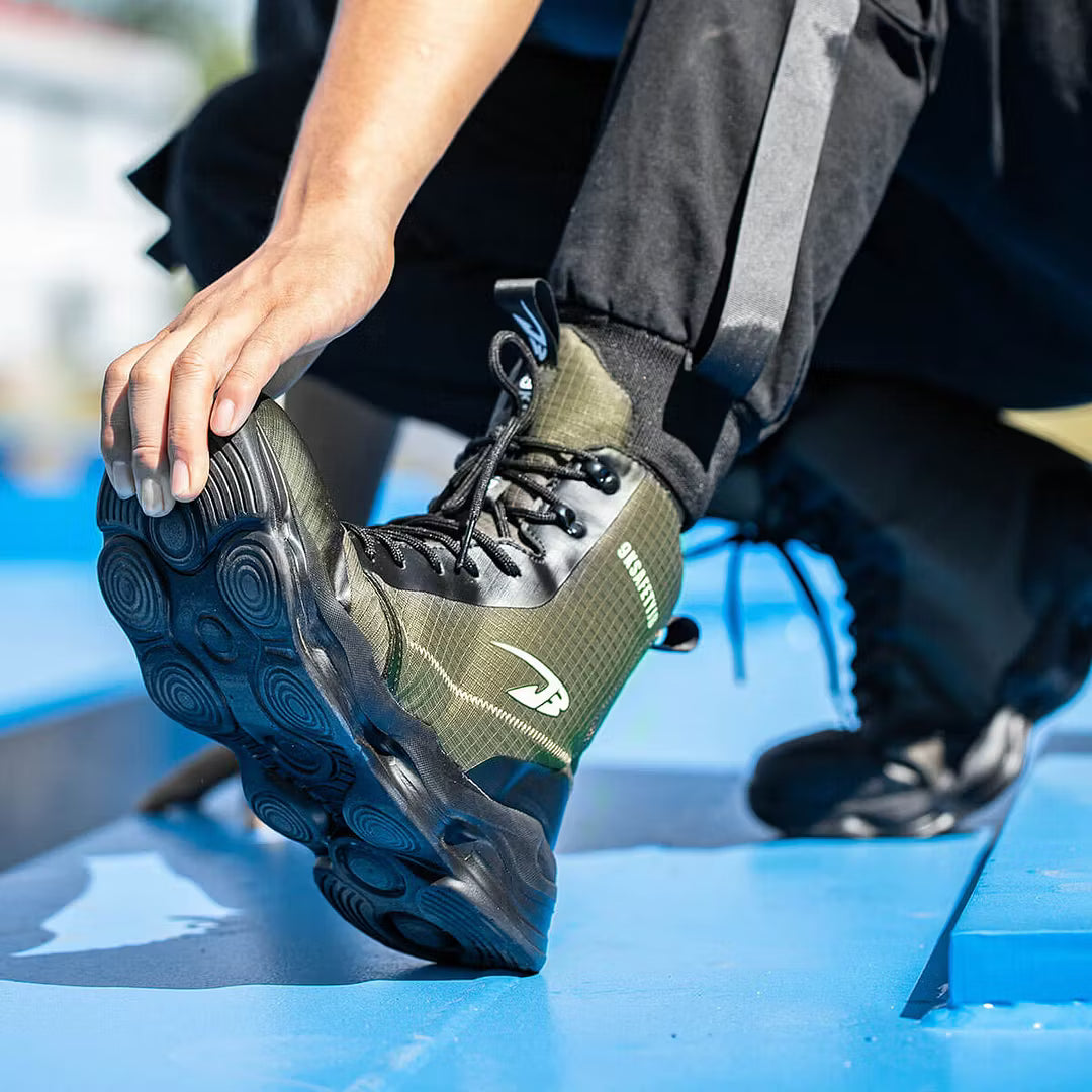 Men's Steel-Cap Boots with Lace-Up | High-Top