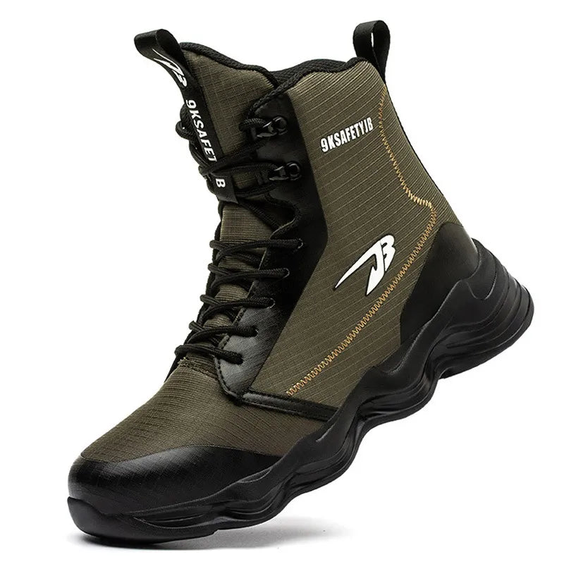 Men's Steel-Cap Boots with Lace-Up | High-Top