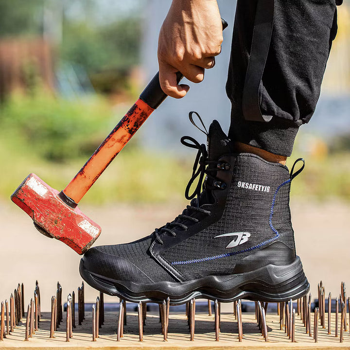 Men's Steel-Cap Boots with Lace-Up | High-Top