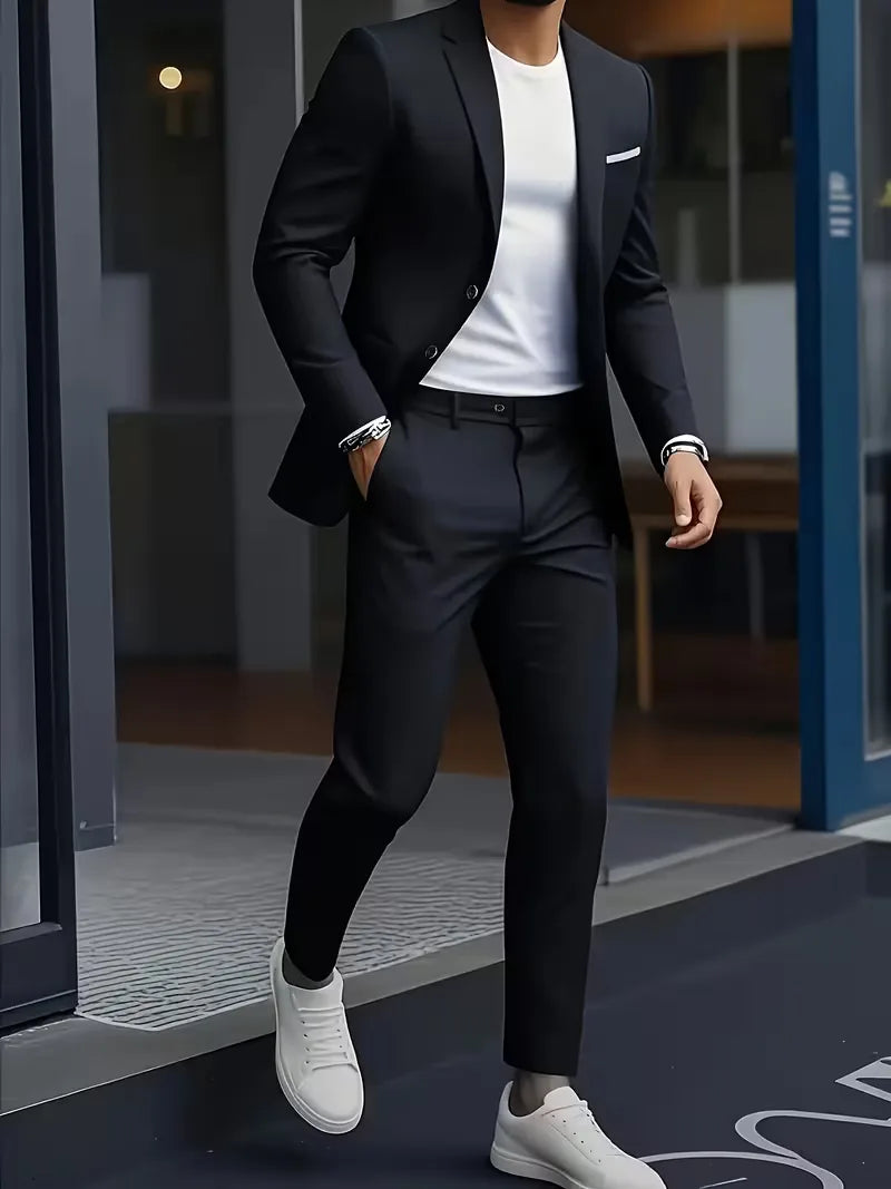 Men's Suit with Notch Lapel | Slim Fit