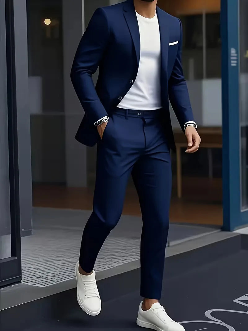 Men's Suit with Notch Lapel | Slim Fit