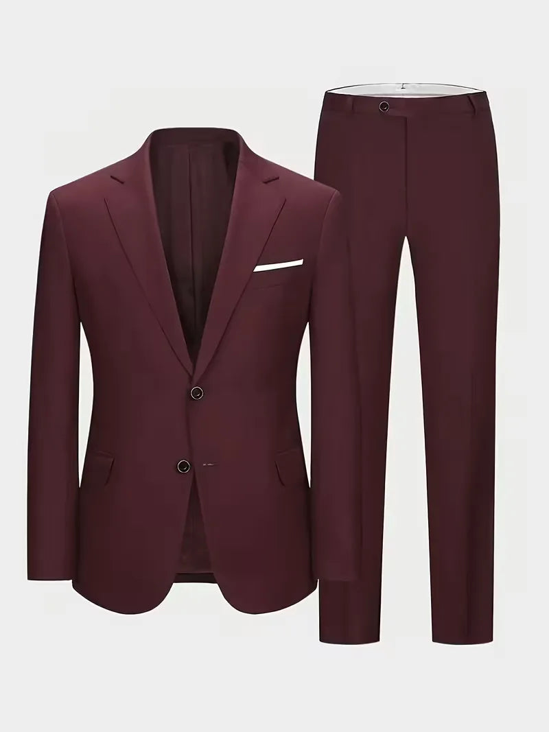 Men's Suit with Notch Lapel | Slim Fit