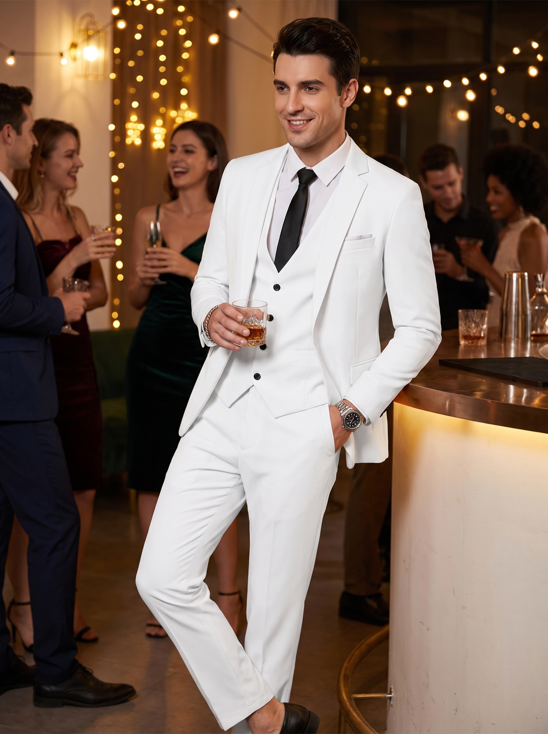Men's Suits with Blazer Vest & Pants | 3-Piece Set