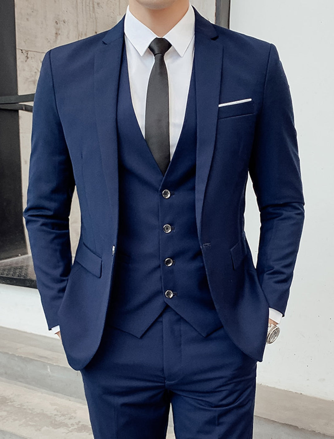 Men's Suits with Blazer Vest & Pants | 3-Piece Set