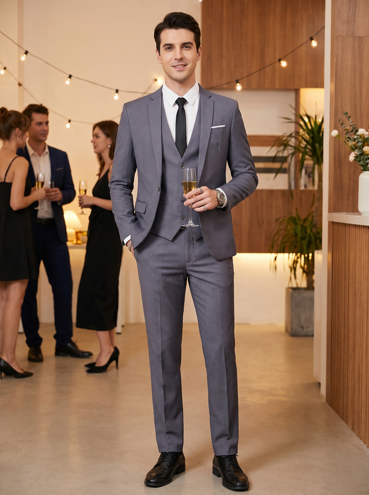 Men's Suits with Blazer Vest & Pants | 3-Piece Set
