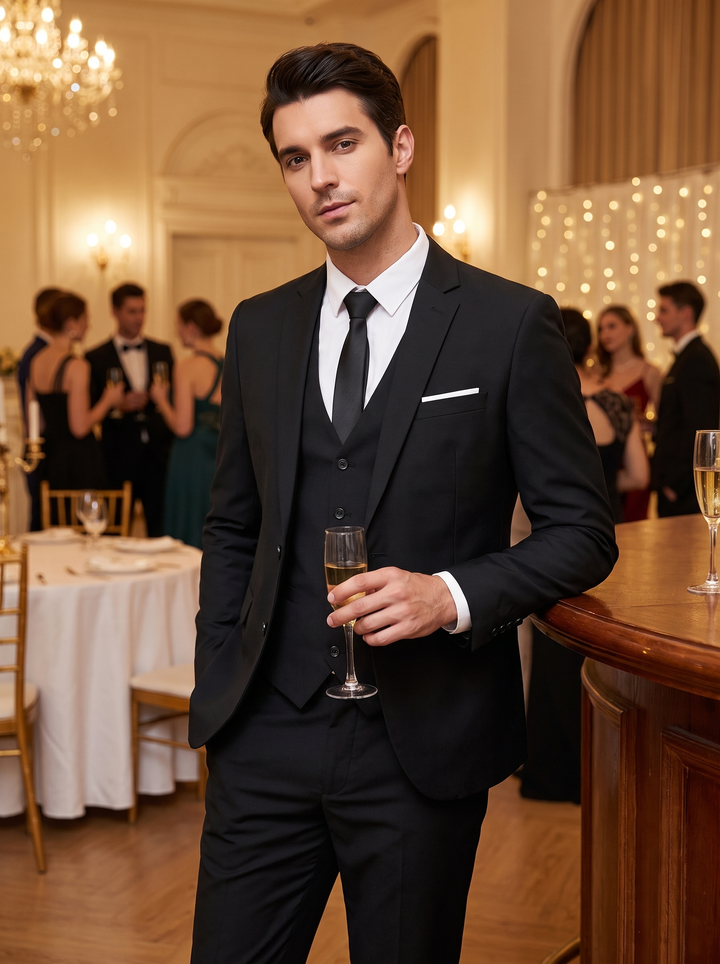 Men's Suits with Blazer Vest & Pants | 3-Piece Set