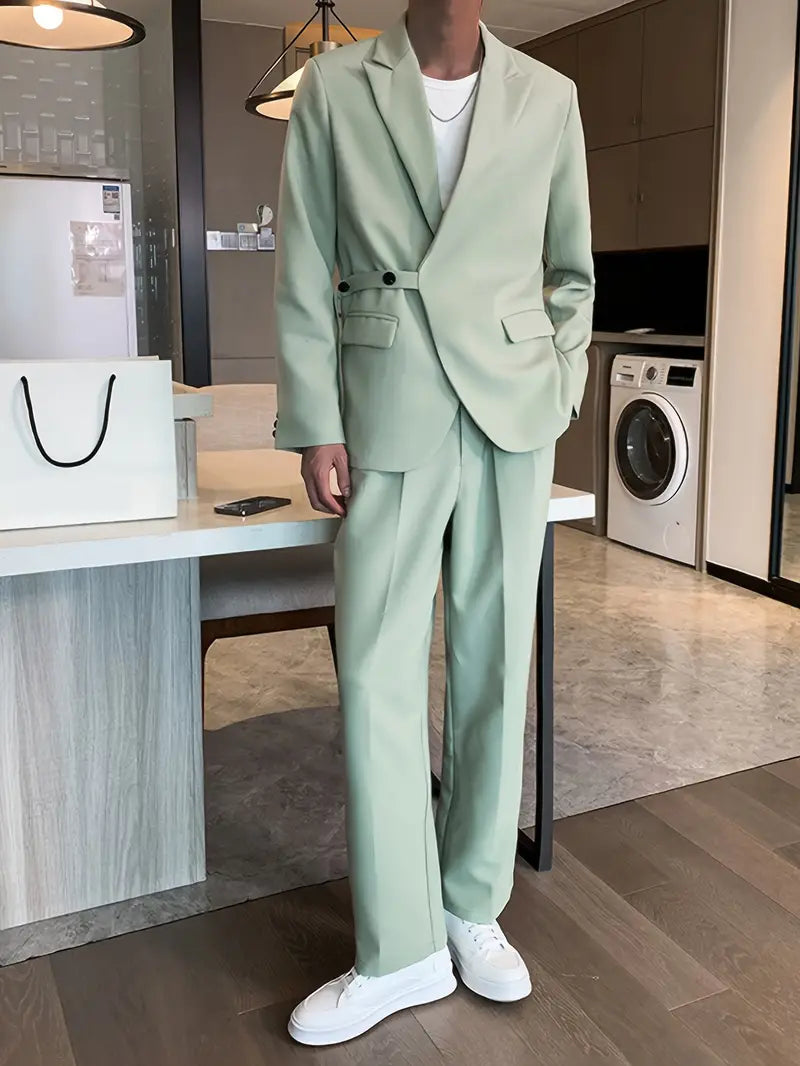 Men's Suits with Blazer & Wide Leg Pants | Two-Piece