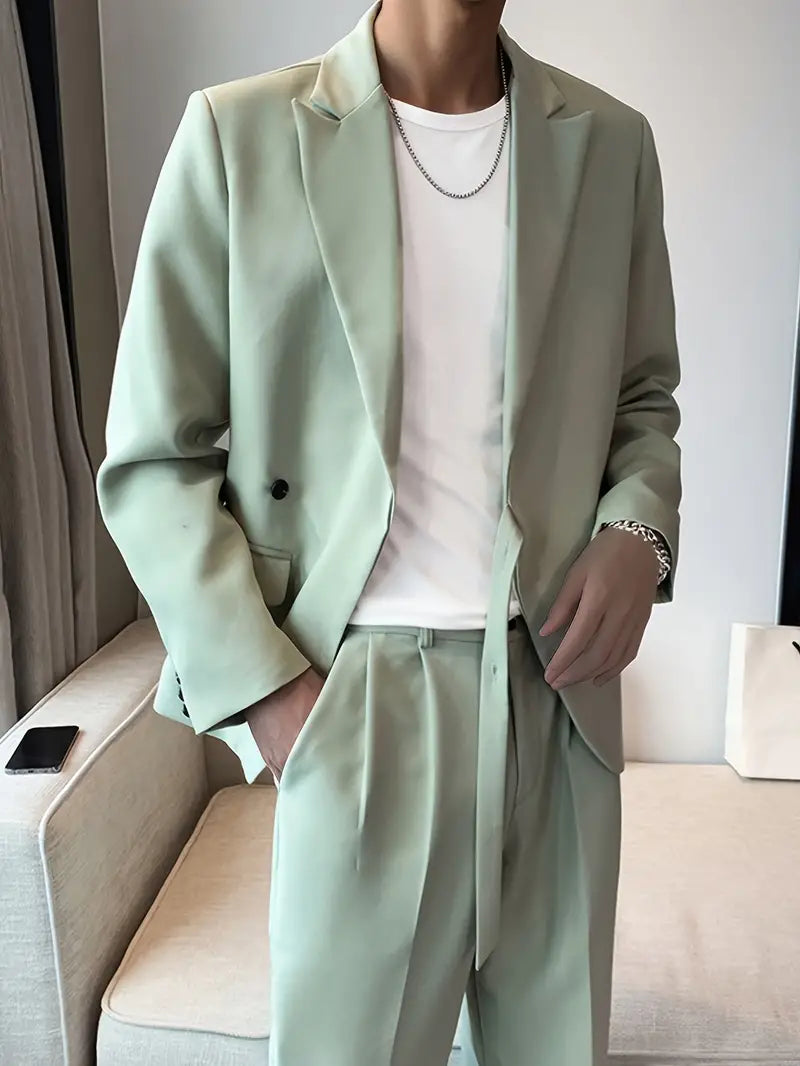 Men's Suits with Blazer & Wide Leg Pants | Two-Piece