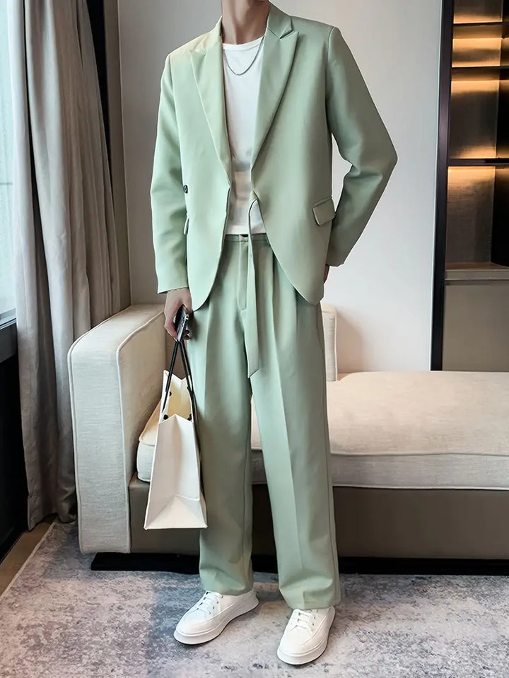 Men's Suits with Blazer & Wide Leg Pants | Two-Piece