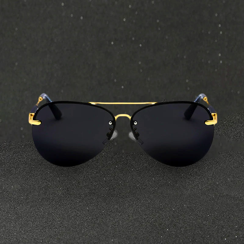 Men's Sunglasses Aviator with Rimless Frame | Polarized