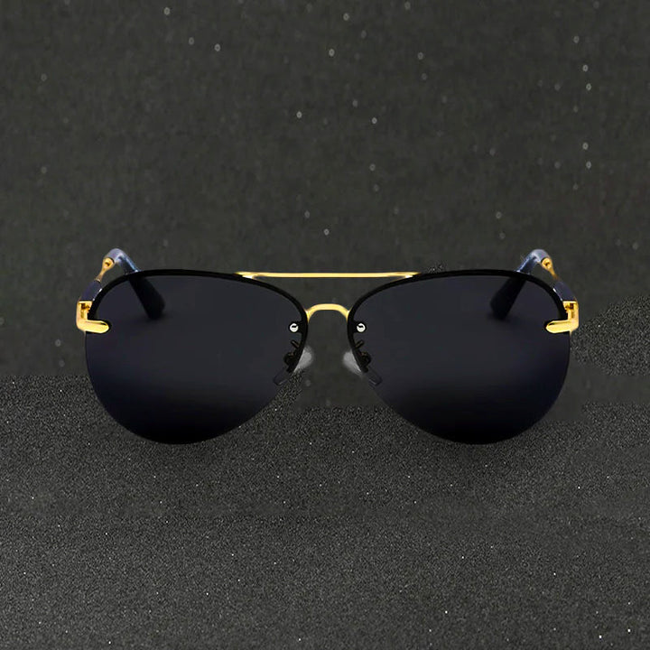 Men's Sunglasses Aviator with Rimless Frame | Polarized