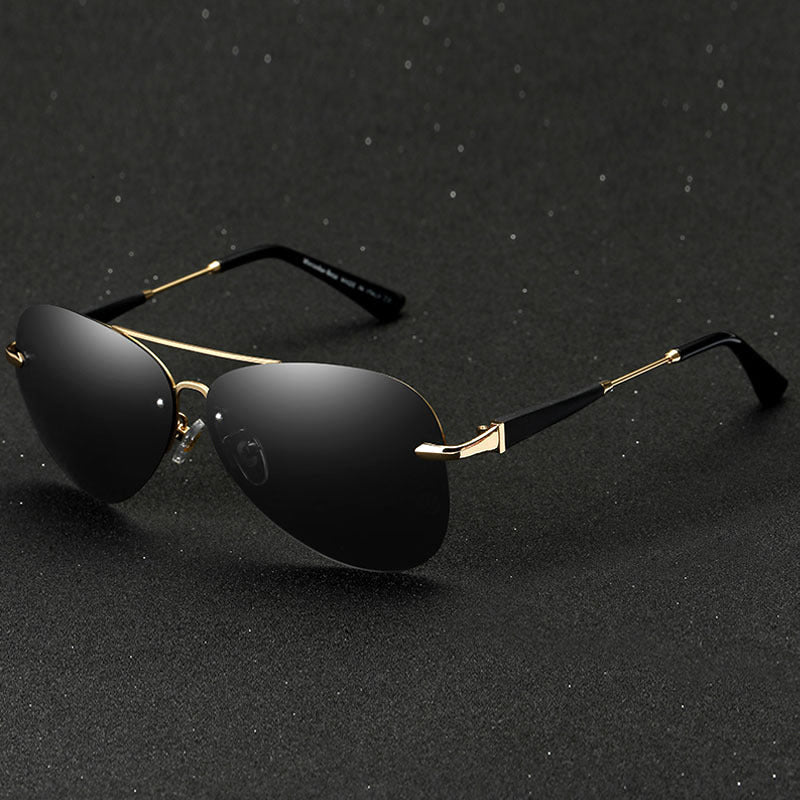 Men's Sunglasses Aviator with Rimless Frame | Polarized