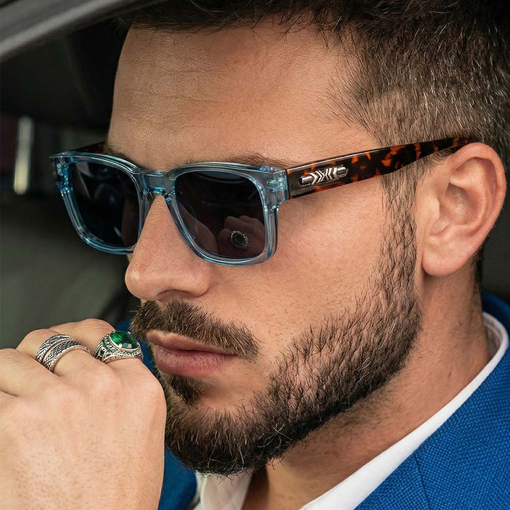 Men’s Sunglasses with Square Frame & Tinted Lenses | Casual