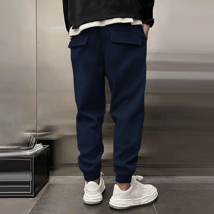 Men's Sweatpants with Drawstring & Cuffed Ankles | Baggy