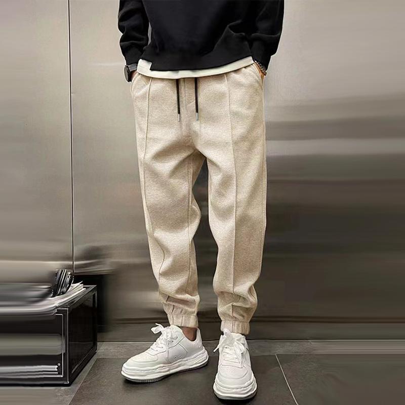 Men's Sweatpants with Drawstring & Cuffed Ankles | Baggy