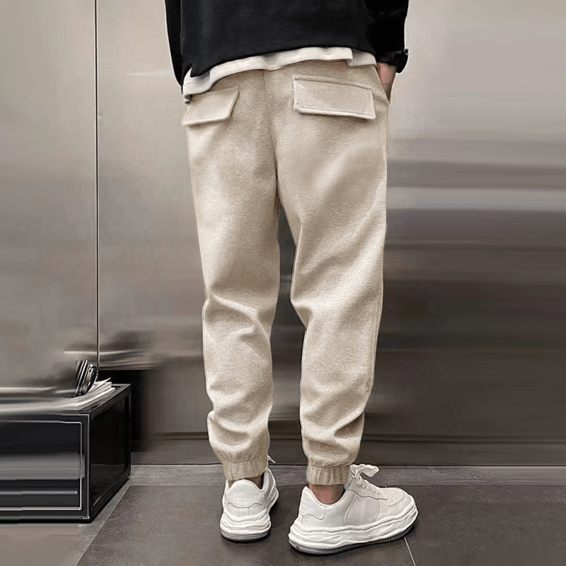 Men's Sweatpants with Drawstring & Cuffed Ankles | Baggy