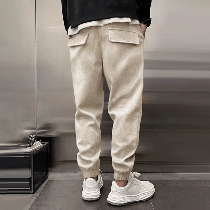 Men's Sweatpants with Drawstring & Cuffed Ankles | Baggy