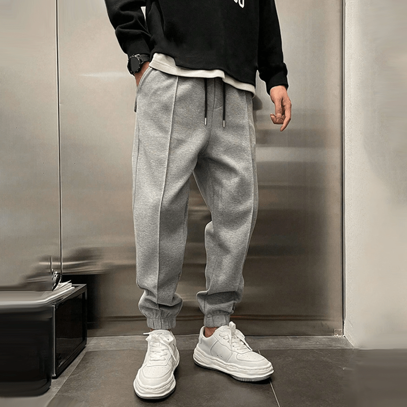 Men's Sweatpants with Drawstring & Cuffed Ankles | Baggy