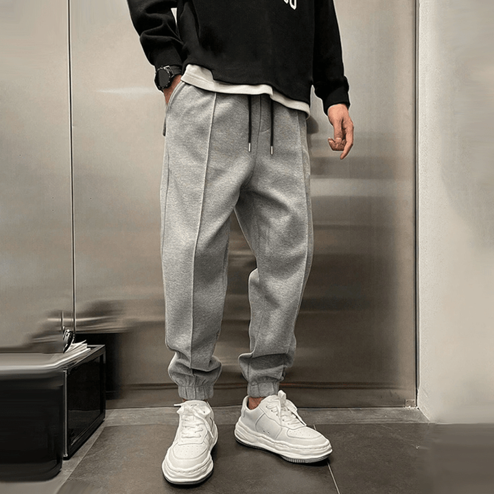 Men's Sweatpants with Drawstring & Cuffed Ankles | Baggy