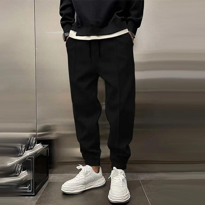 Men's Sweatpants with Drawstring & Cuffed Ankles | Baggy