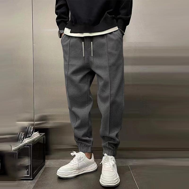 Men's Sweatpants with Drawstring & Cuffed Ankles | Baggy