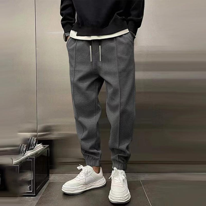 Men's Sweatpants with Drawstring & Cuffed Ankles | Baggy