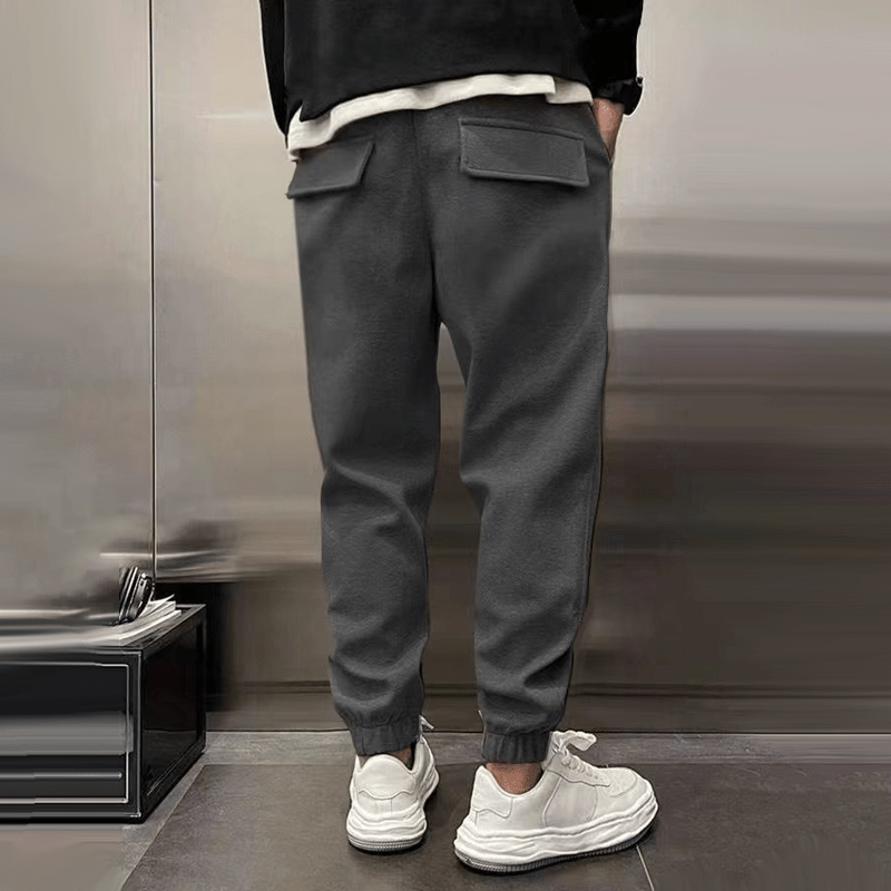 Men's Sweatpants with Drawstring & Cuffed Ankles | Baggy