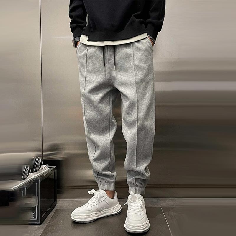 Men's Sweatpants with Drawstring & Cuffed Ankles | Baggy