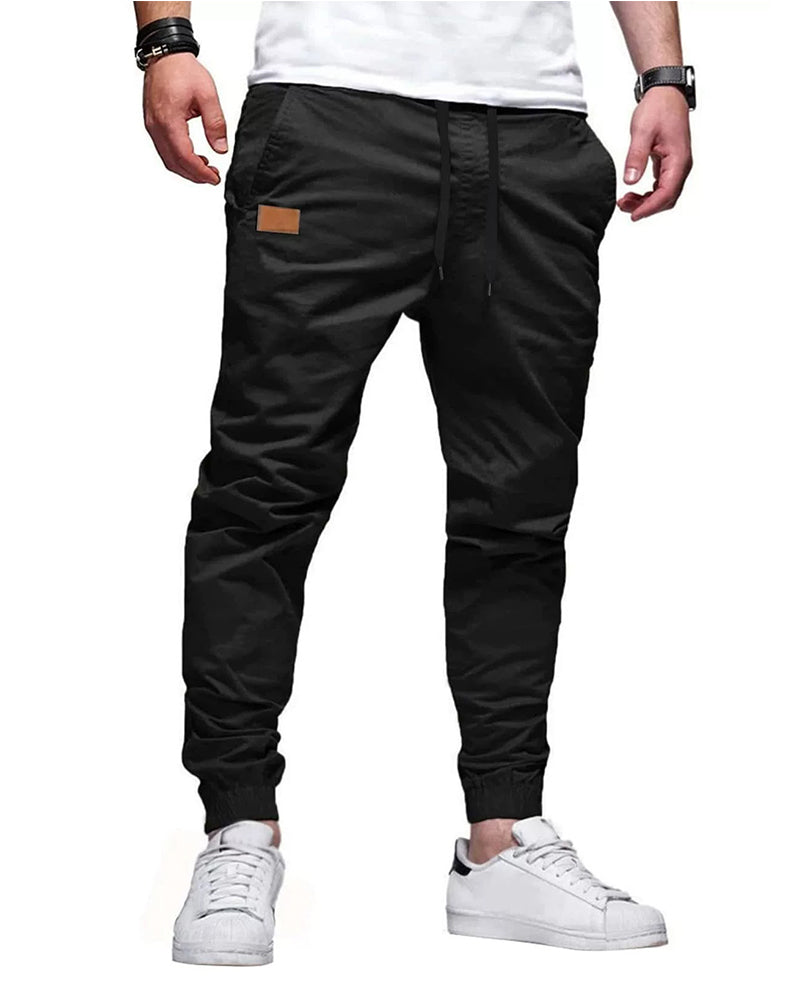 Men's Sweatpants with Drawstring & Pockets | Cuffed Hem