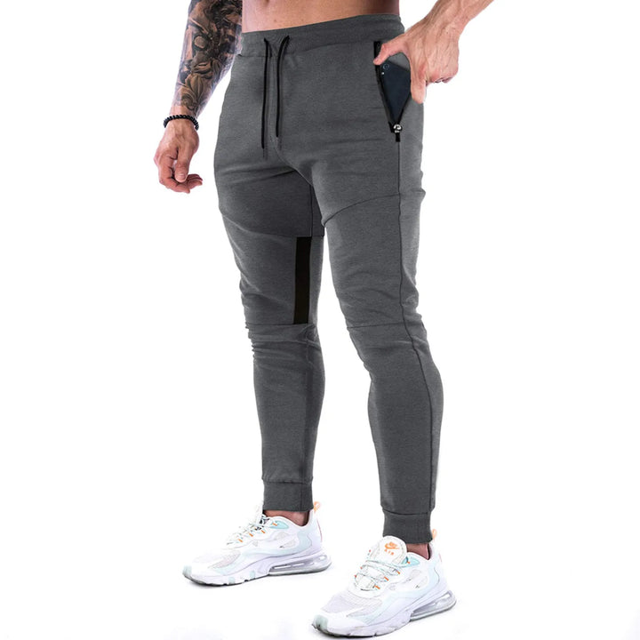 Men's Sweatpants with Zip Pockets & Drawstring | Tapered