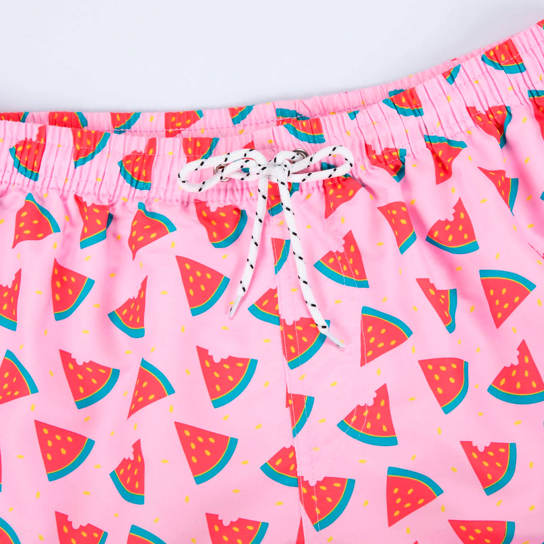 Men’s Swim Shorts with All Over Print & Drawstring Waist | Summer