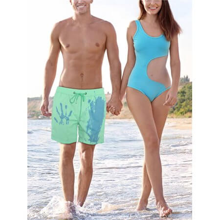 Men’s Swim Shorts with Colour Change Effect | Quick Dry