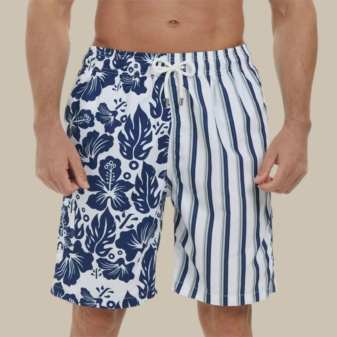 Men’s Swim Shorts with Drawstring Waist & Side Cargo Pocket | Casual