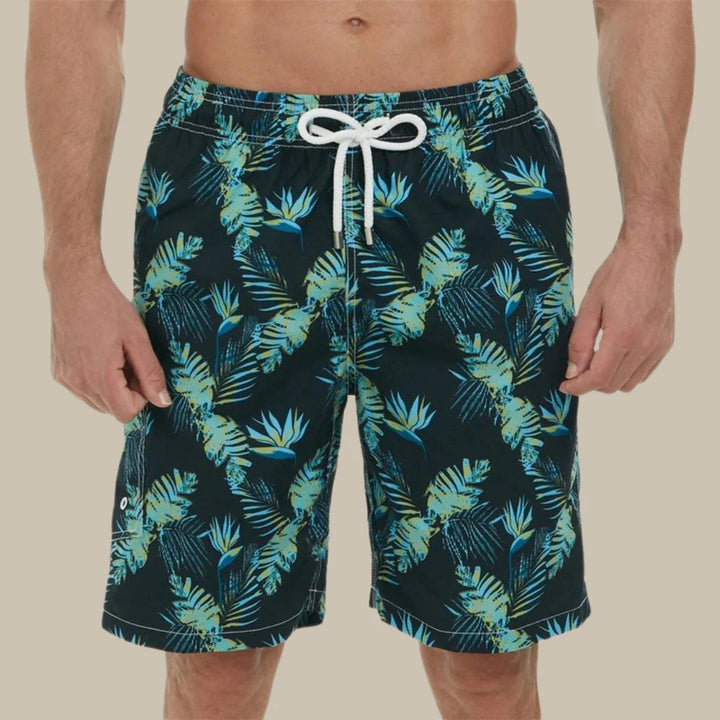 Men’s Swim Shorts with Drawstring Waist & Side Cargo Pocket | Casual