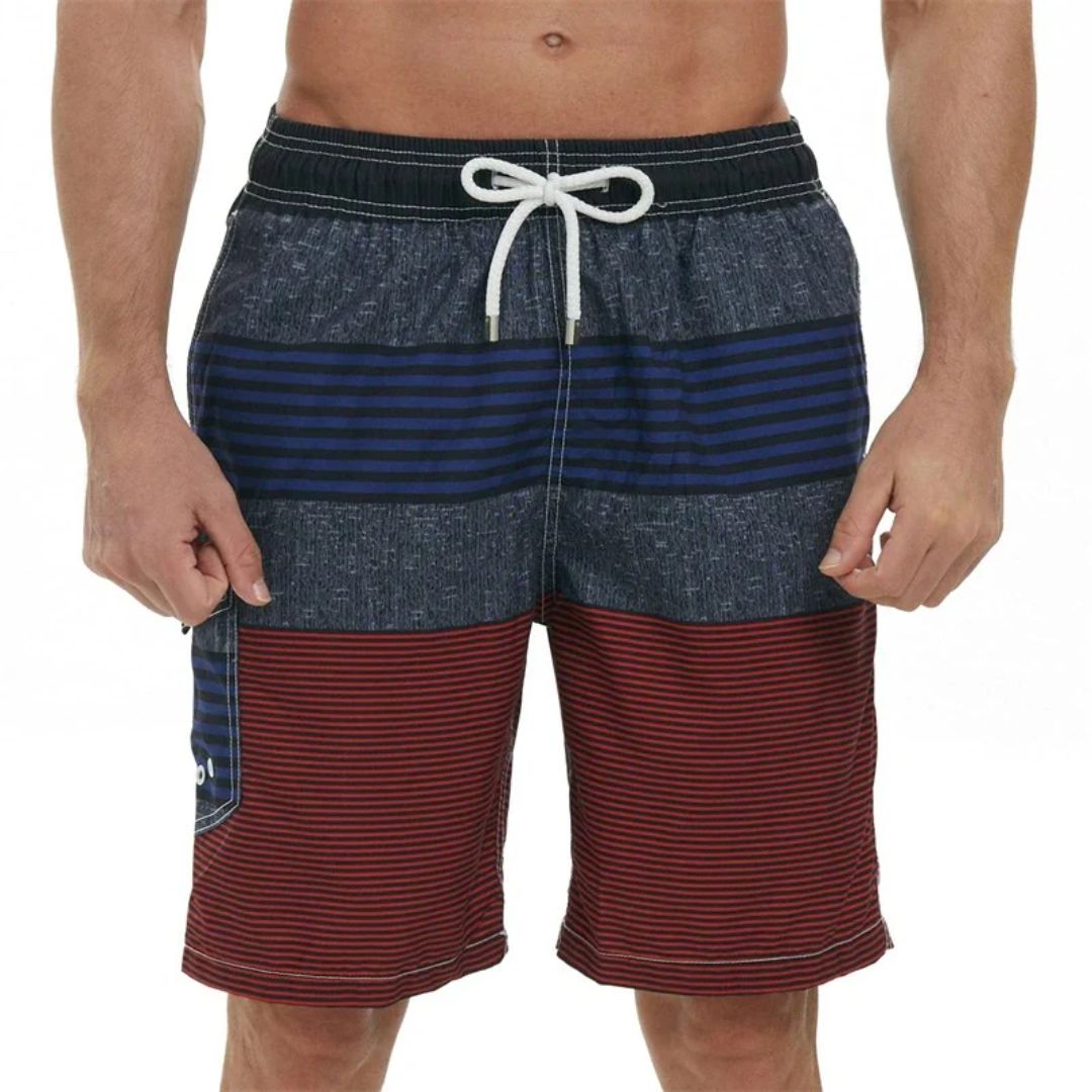 Men’s Swim Shorts with Drawstring Waist & Side Cargo Pocket | Casual