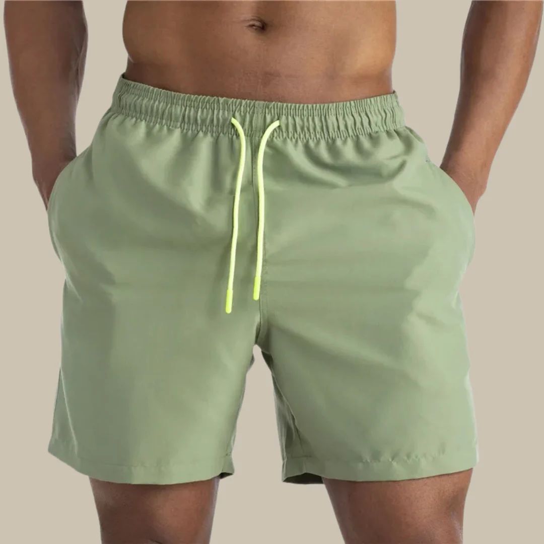 Men’s Swim Shorts with Drawstring Waist & Side Pockets |  Summer