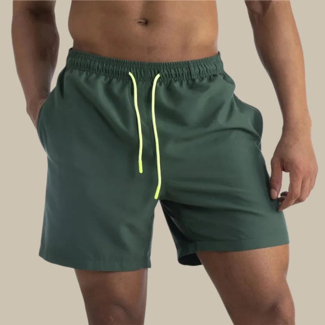 Men’s Swim Shorts with Drawstring Waist & Side Pockets |  Summer