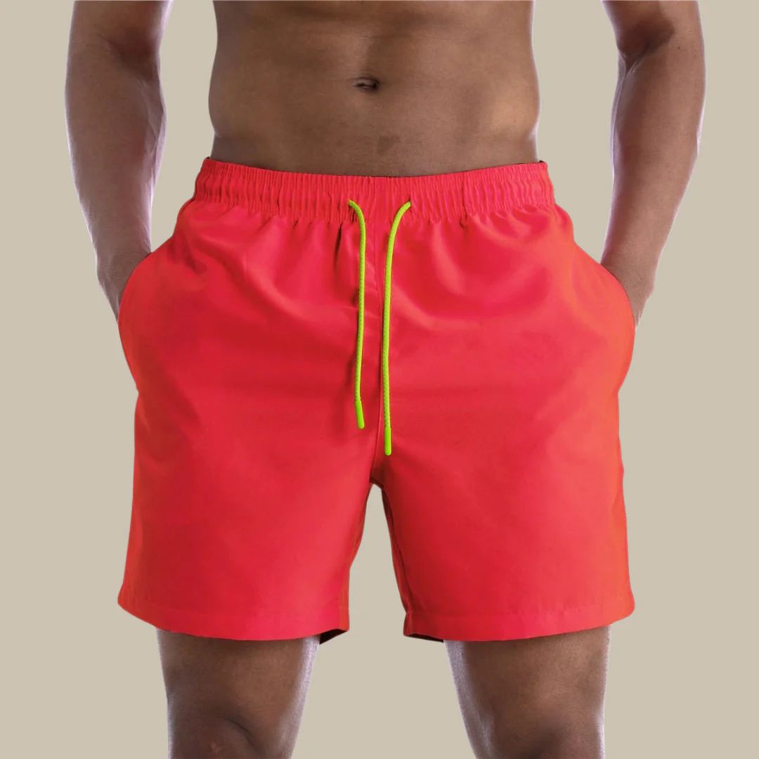 Men’s Swim Shorts with Drawstring Waist & Side Pockets |  Summer
