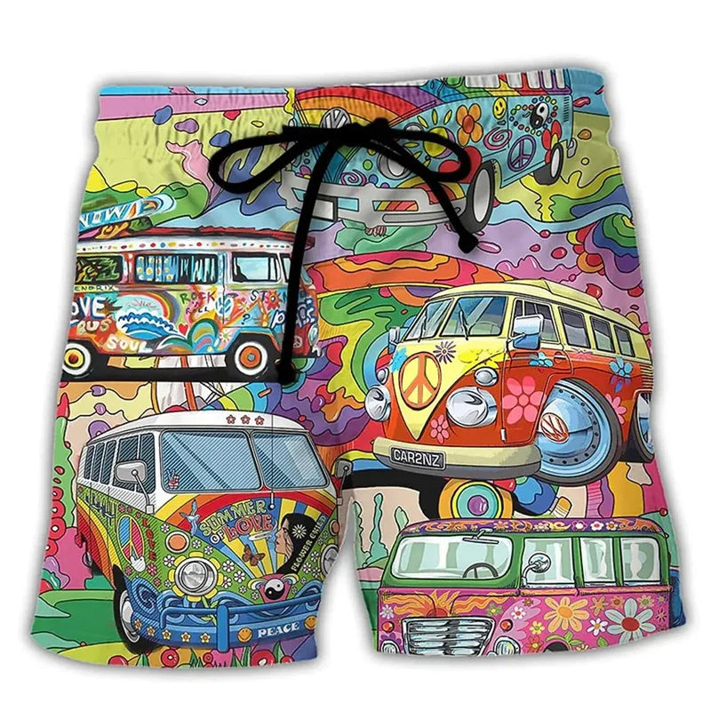 Men’s Swim Shorts with Graffiti Print | Summer