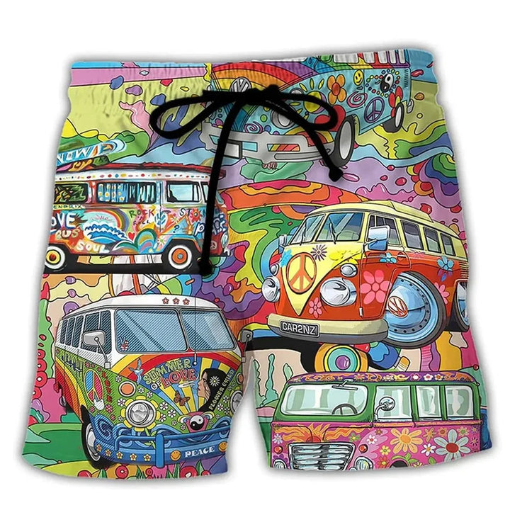 Men’s Swim Shorts with Graffiti Print | Summer