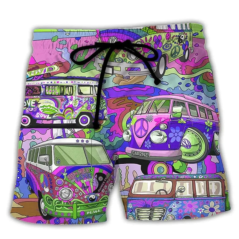 Men’s Swim Shorts with Graffiti Print | Summer