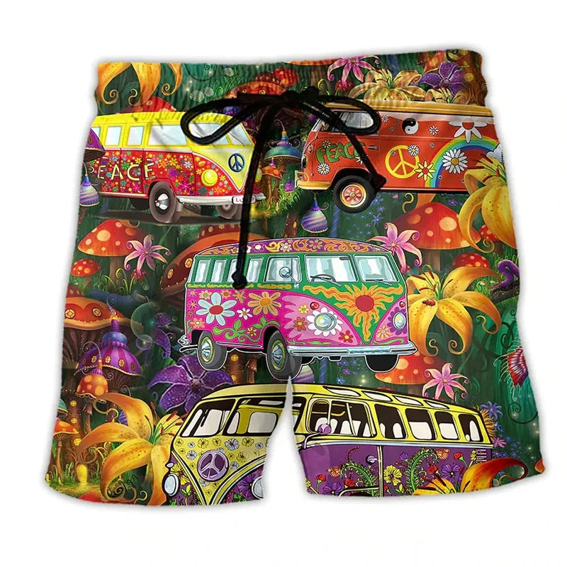 Men’s Swim Shorts with Graffiti Print | Summer